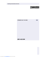 Zanussi ZBC 402 B/W Operating And Assembly Instructions Manual