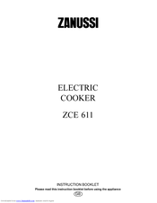 Zanussi ZCE 611 Instruction Booklet