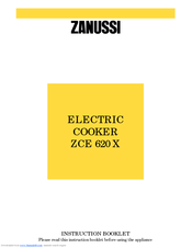 Zanussi ZCE 620 X Instruction Booklet