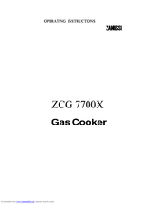 Zanussi ZCG 7700X Operating Instructions Manual