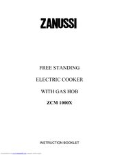 Zanussi ZCM 1000X Instruction Booklet