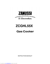 Zanussi ZCGHL55X Instruction Booklet