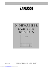 Zanussi DCS 14 W Instruction Booklet
