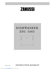 Zanussi ZDC 5465 Instruction Booklet