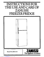 Zanussi DF55 Instructions For The Use And Care