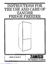 Zanussi DI 180/80 Use And Care Manual