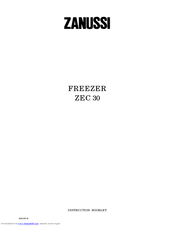 Zanussi ZEC 30 Instruction Booklet