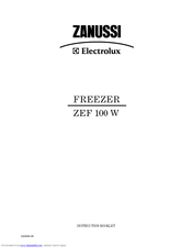 Zanussi Electrolux ZEF 100 W Instruction Booklet