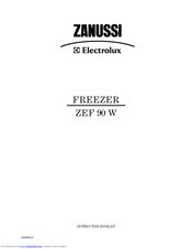 Zanussi Electrolux ZUF 65 W 1 Instruction Booklet