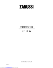 Zanussi ZF 24 W Instruction Booklet