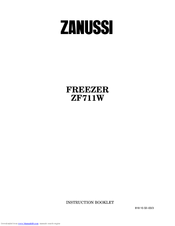 Zanussi ZF711W Instruction Booklet