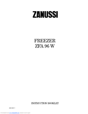Zanussi ZFA 96 W Instruction Booklet
