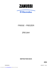 Zanussi Electrolux ZRB 2641 Instruction Book