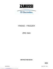 Zanussi Electrolux ZRD 1843 Instruction Book
