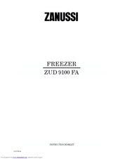 Zanussi ZUD 9100 FA Instruction Booklet