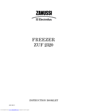 Zanussi ZANUSSI ZUF 2320 Instruction Booklet