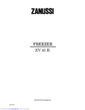Zanussi ZV 41 R Instruction Booklet