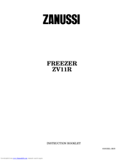 Zanussi ZV11R Instruction Booklet