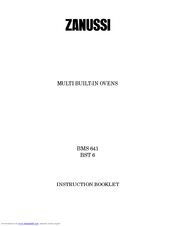 Zanussi BMS 641 X Instruction Booklet