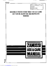 Zanussi MM900 Use And Care Instructions Manual