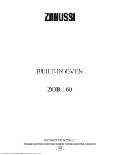 Zanussi ZOB 160 Instruction Booklet