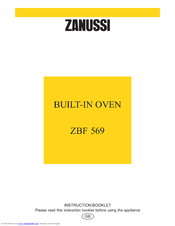 Zanussi ZBF 569 Instruction Booklet