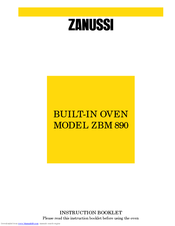 Zanussi ZBM 890 Instruction Booklet
