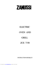 Zanussi ZCE 7350 Instruction Booklet