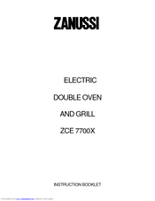 Zanussi ZCE 7700X Instruction Booklet