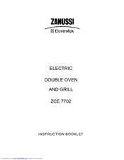 Zanussi Electrolux ZCE 7702 Instruction Booklet