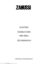 Zanussi ZCE 8020CH Instruction Booklet