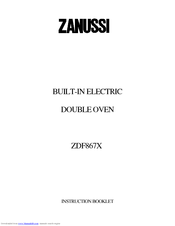 Zanussi ZDF867X Instruction Booklet
