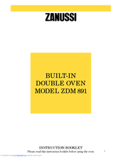 Zanussi ZDM 891 Instruction Booklet