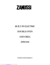 Zanussi ZHM 868 Instruction Booklet