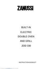 Zanussi ZOD 330 Instruction Booklet