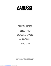 Zanussi ZOU 330 Instruction Booklet