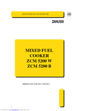 Zanussi 5200 B Instructions For Use And Care Manual