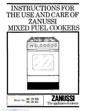 Zanussi MC 20 MB Instructions For Use And Care Manual
