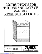 Zanussi MC 5634 Instructions For Use And Care Manual