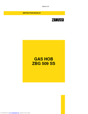 Zanussi ZBG 509 SS Instruction Booklet