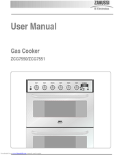 Zanussi ZCG7550 User Manual