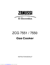 Zanussi ZCG7550 Instruction Booklet