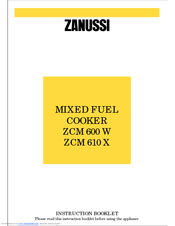Zanussi ZCM 610 X Instruction Booklet