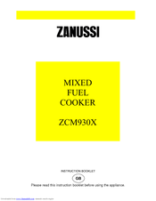Zanussi ZCM930X Instruction Booklet