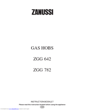 Zanussi ZGG 642 Instruction Booklet
