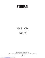 Zanussi ZGL 62 Instruction Booklet