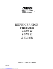 Zanussi Z 57/3 W Instruction Booklet