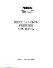 Zanussi CZC 16/9 FA Instruction Booklet