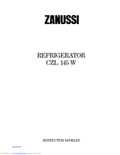 Zanussi CZL 145 W Instruction Booklet