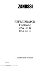 Zanussi CZX 165 W Instruction Booklet